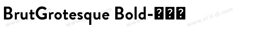 BrutGrotesque Bold字体转换
